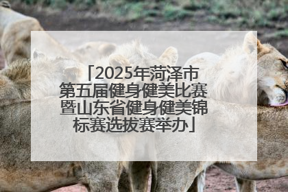 2025年菏泽市第五届健身健美比赛暨山东省健身健美锦标赛选拔赛举办