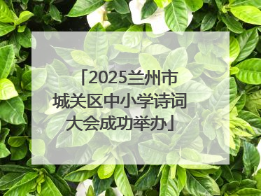 2025兰州市城关区中小学诗词大会成功举办
