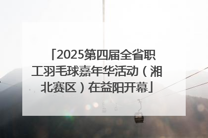 2025第四届全省职工羽毛球嘉年华活动（湘北赛区）在益阳开幕