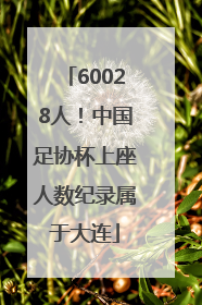 60028人！中国足协杯上座人数纪录属于大连