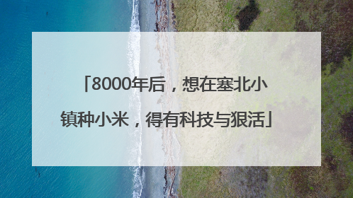 8000年后，想在塞北小镇种小米，得有科技与狠活