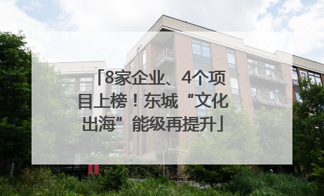 8家企业、4个项目上榜！东城“文化出海”能级再提升