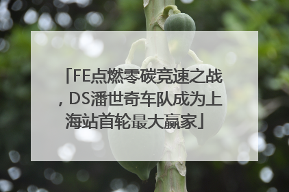 FE点燃零碳竞速之战，DS潘世奇车队成为上海站首轮最大赢家