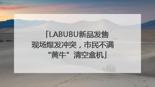 LABUBU新品发售现场爆发冲突，市民不满“黄牛”清空盒机